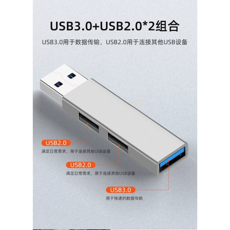 Usb3.0хаб удлинитель один к трем алюминиевый сплав компьютерная клавиатура мышь usb док-станция мультимодульный Typec