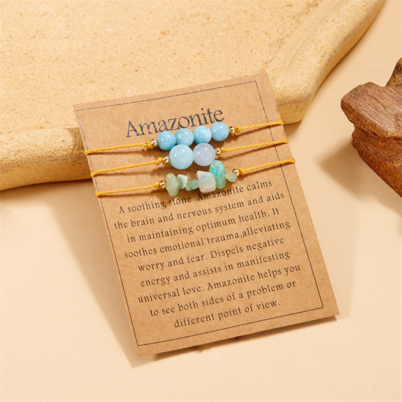 12g Weight Bracelets Classification 1 Set Quantity Daily Occasion natural stone Material Geometric Pattern Unisex Gender Beaded, Braid Design Simple Style Style Simple Style Geometric Natural Stone Bracelets In Bulk 5