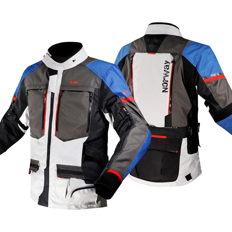 LS2 ciclismo ropa de la motocicleta tire ropa de montar traje de los hombres y las mujeres de la motocicleta tirar del coche resistente a la caída de aislamiento impermeable cuatro estaciones