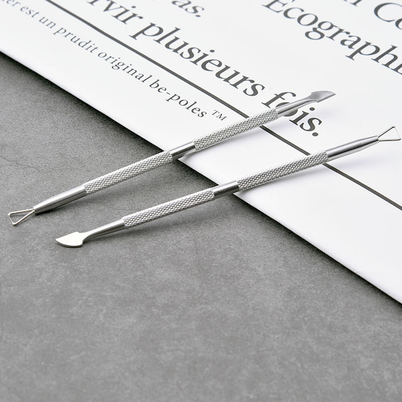 Stainless steel Double head Steel push Double head Nail enhancement Steel push Exfoliating Nail enhancement nail Dead Nail enhancement tool