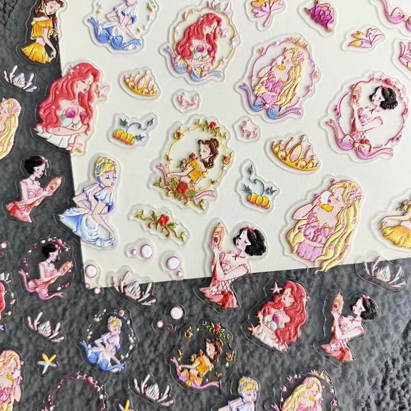 Cartoon Princess Frozen Elsa Nail Art Stickers Embossed DIY Handbook Ccd Nail Stickers Decorations Cartoon Princess Frozen Elsa Nail Art Stickers Embossed DIY Handbook Ccd Nail Stickers Decorations