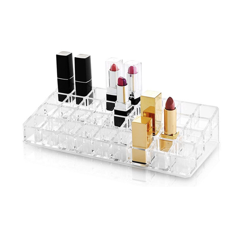 Lipstick Storage Box Dustproof Desktop Nail Polish with Lid Transparent Acrylic Box Lip Glaze Lipstick Storage Rack