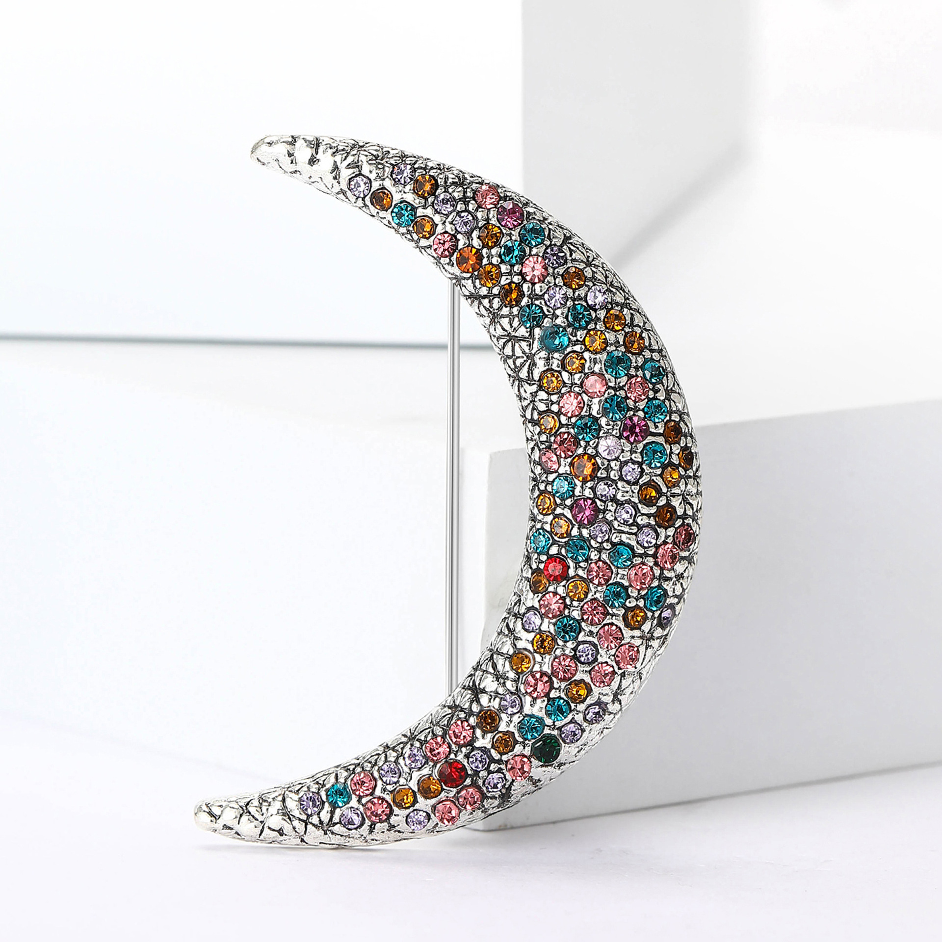 Alloy Material Retro Pin Moon Alloy Rhinestones Women's Corsage Brooches