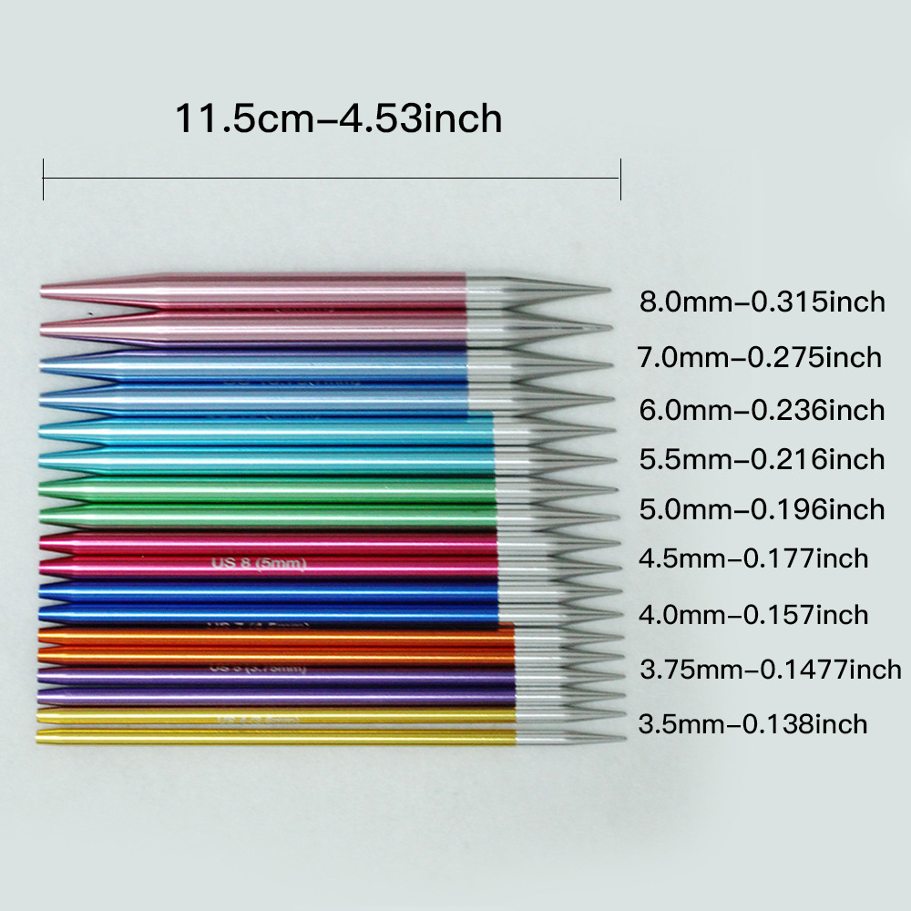 Herramientas de trenzado transfronterizas de alúmina desmontable aguja de anillo 9 paquetado de dos colores 11.5CM conjunto 3.5MM-8.0MM