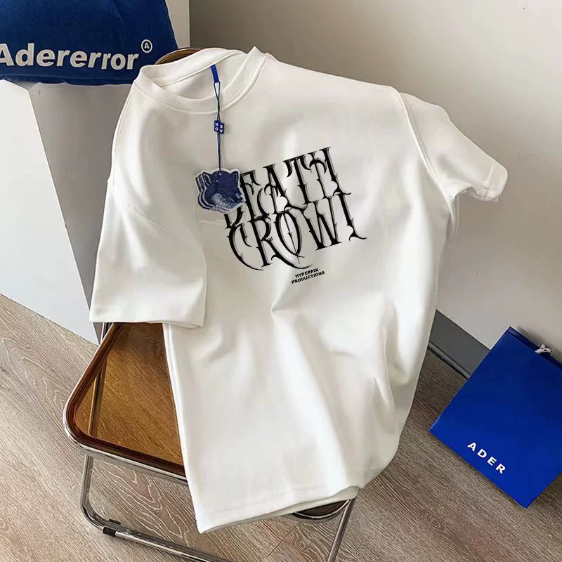  Cotton children's thin T-shirt for elementary school students for leisure, Korean style, for teenagers, oversize