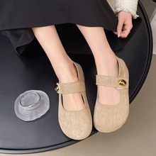 2025年新款厚底增高一脚蹬勃肯鞋女款秋季配裙子玛丽珍单鞋豆豆鞋