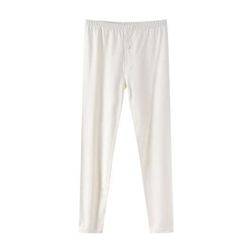 Men's autumn trousers pure cotton thin autumn and winter bottoming wear tight warm cotton slim wool trousers and underpants single piece