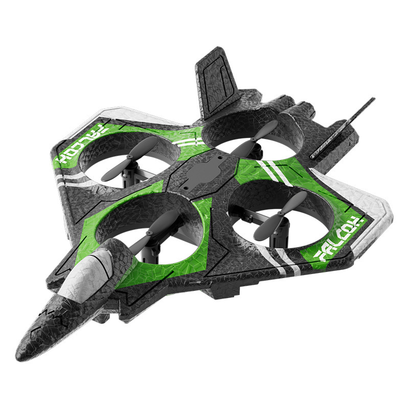 Upgraded second generation four-axis drone green (handle remote control)