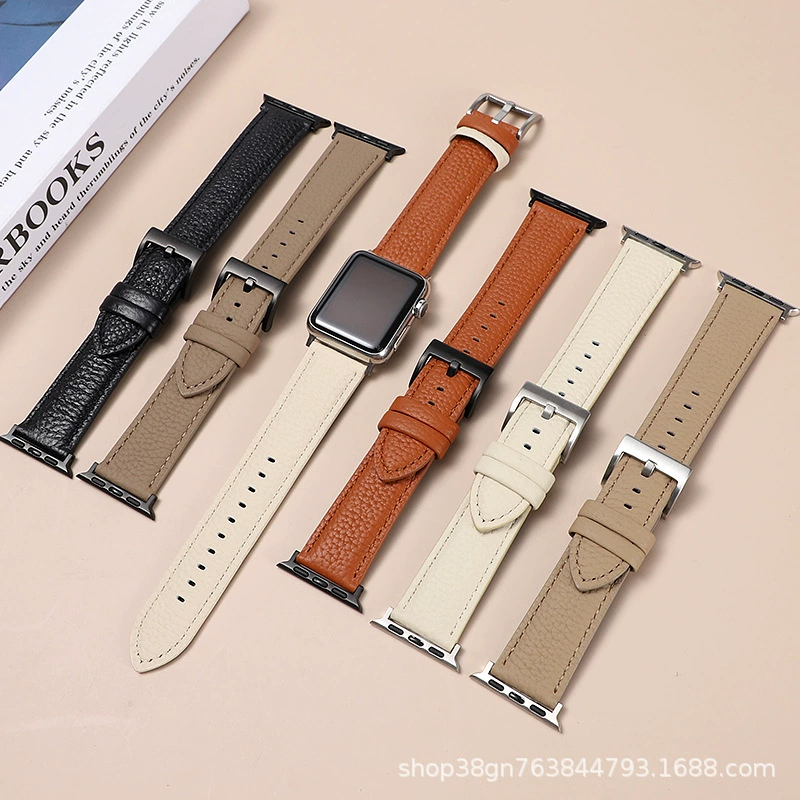 Прямые продажи с фабрики для Apple Smart Watch ремешок s87654 из натуральной кожи овчины Личи узор ремешок для часов трансграничный