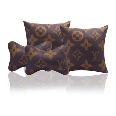 personality creative pillow car fashion – Headrest - l-brown-pillow-four-piece-set-2-headrest-2-pillow
