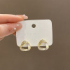 Silver needle, universal earrings from pearl with bow, silver 925 sample, city style, simple and elegant design, wholesale