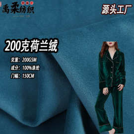 现货荷兰绒 200克春秋经编无弹光泽丽丝绒 睡衣时装家居服荷兰绒