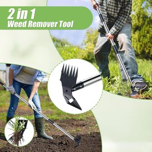 Standing Detachable Dual-Purpose Weeding Tool 2-in-1 Manual Weeding Tool Weeding Rake Gardening Hoe