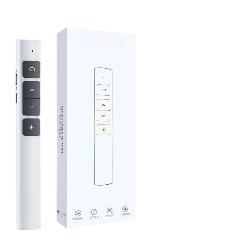 Nuevo multi-función Flip pen PPT Flip pen indicador infrarrojo puntero electrónico puntero láser inalámbrico pluma de proyección
