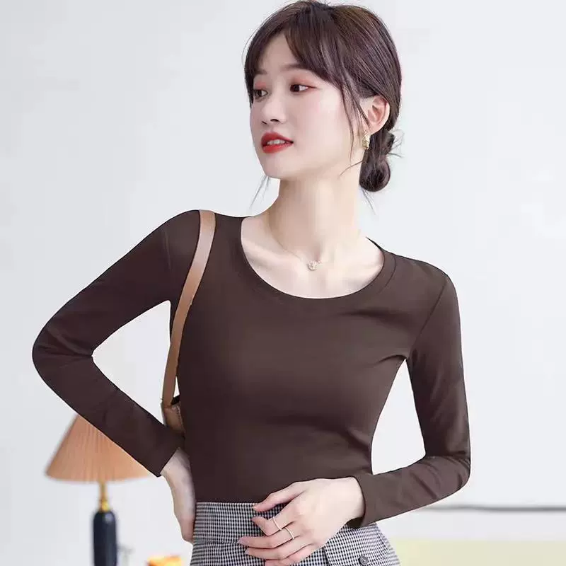 Цветная базовая футболка с длинными рукавами, приятная к телу, slim fit, яркий привлекающий стиль