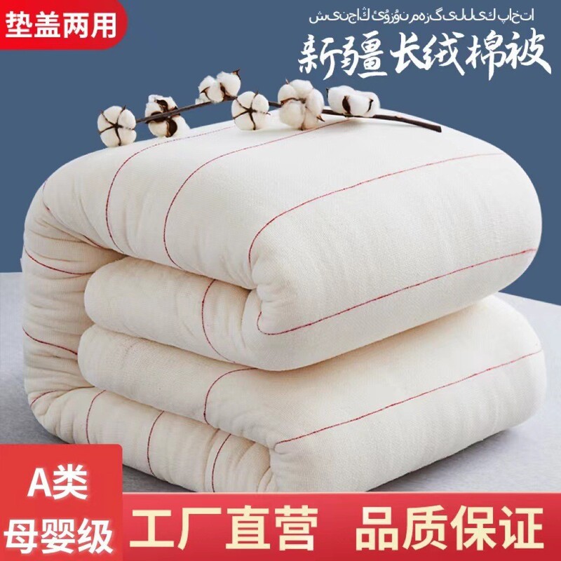 Xinjiang Cotton Quilt, Pure Cotton All-Season Quilt Core, Spring and Autumn Quilt, Thickened Student Quilt, 5kg Cotton Batting Pad, Cotton Mattress Wholesale