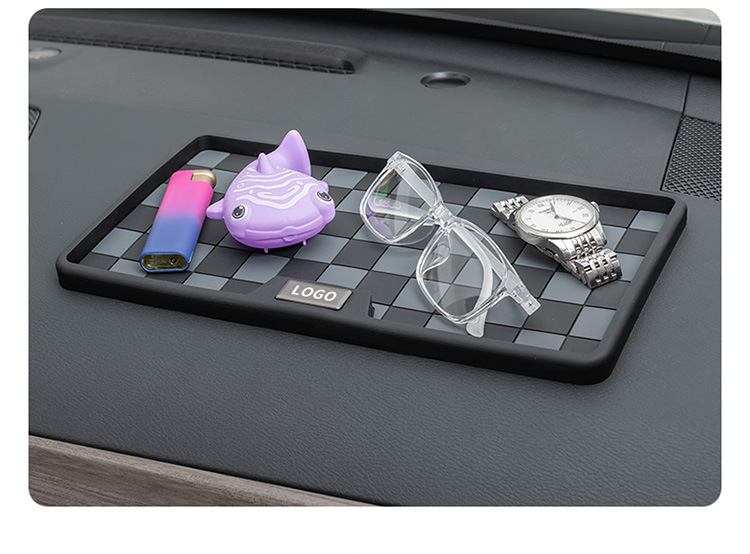 Car Anti-Slip Mat for Large Mobile Phones, Car Dashboard Silicone High-Temperature Resistant Dashboard Mat