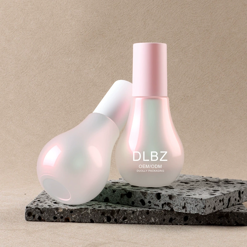 Заводская новая модель 40ml прозрачная основа для бутылок для жидких эмульсий стеклянная толстая подошва лампа спрей для прессования головки насоса для упаковки бутылок