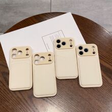 古董白细纹适用苹果手机壳17promax多种卡包型样16 插卡保护套12