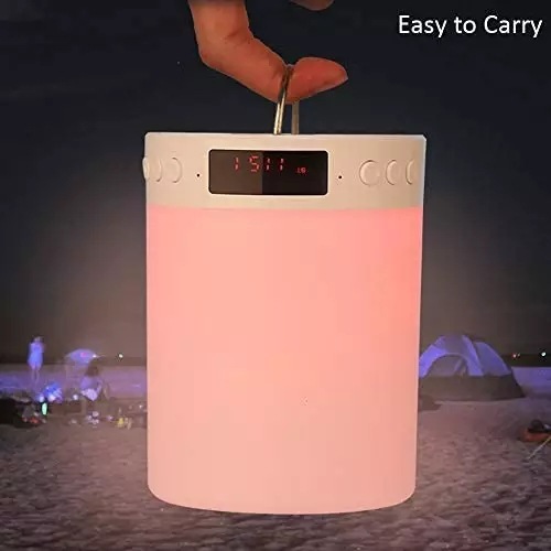 Portable Outdoor Speaker Camping Light Alarm Clock Radio Card Insert Electronic Gift Atmosphere Light Wireless Speaker Bluetooth