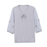 妈妈秋装洋气新款针织小衫时尚套装中老年女装40岁50阔太太上衣服，女装针织衫/毛衣，妃慕昵服饰