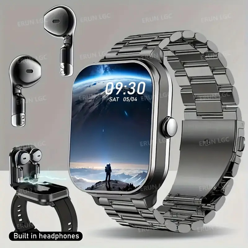 temu クロスボーダー人気スポーツ アウトドア スマートウォッチ D8 ツーインワン TWS Bluetooth 通話心拍数スポーツ睡眠