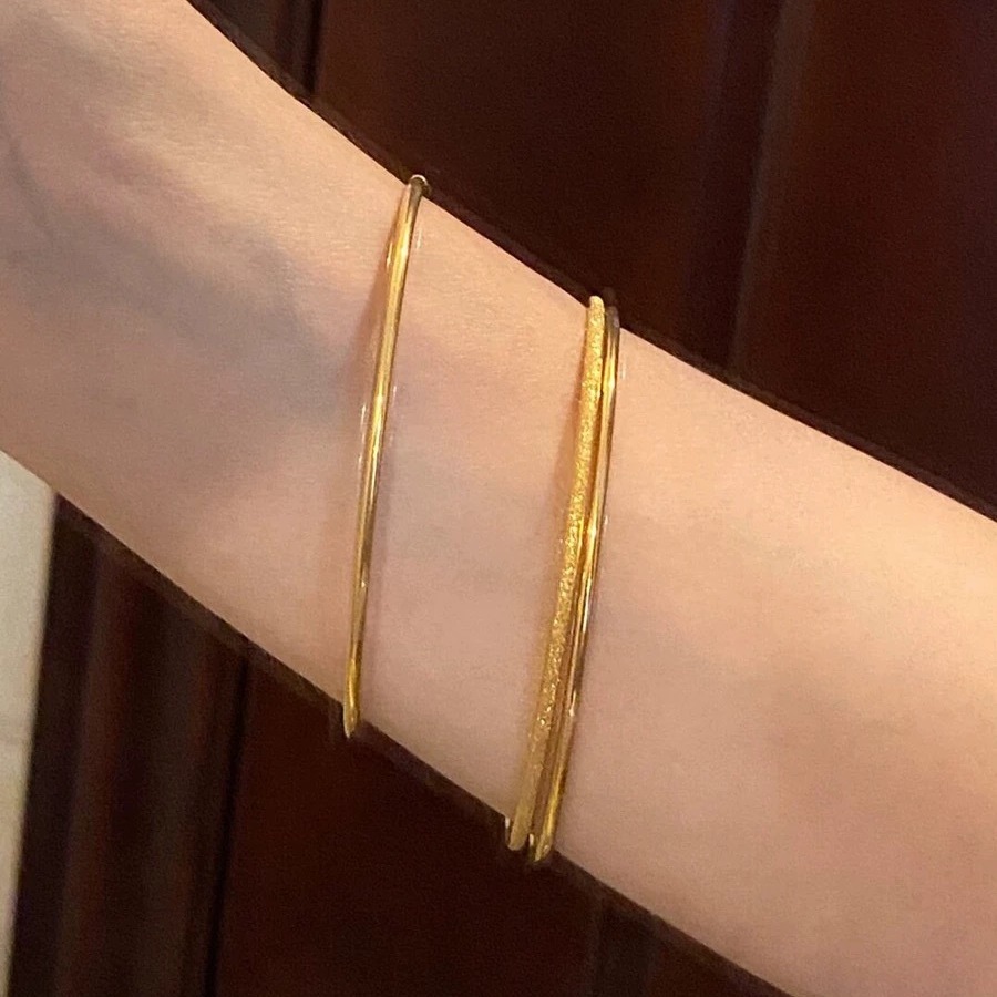 Jindian Same-style Three-generation Three-generation Three-generation Bracelet Women's Superior Sense Two-light One-sand Long-standing Color-free All-_voghion.com