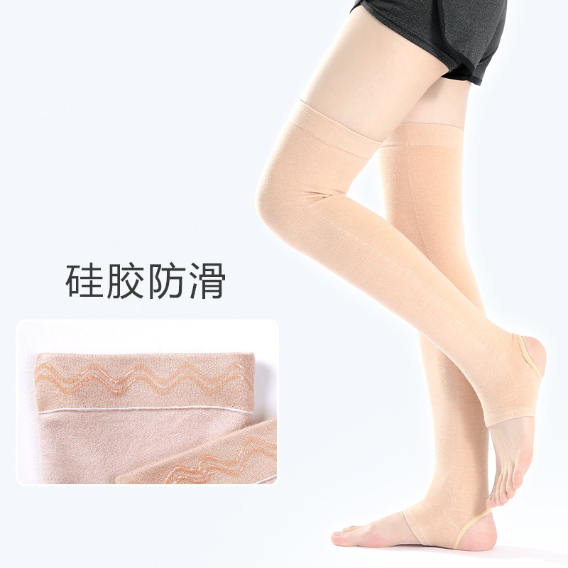 夏用純綿レギンス、男女兼用、冷えた足を暖かく保つ、膝関節とふくらはぎを保護するロングレギンス、足を踏み込みやすい膝上丈|undefined