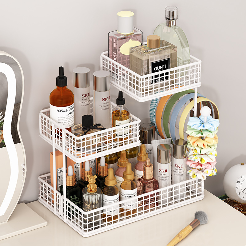 Cosmetics Storage Box Storage Rack Desktop Dressing Table Skin Care Product Storage Rack Multi-Layer Bathroom Washstand Shelf