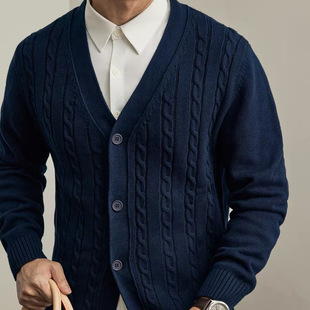 American fashion brand 2024 autumn new sweater men's sweater fashion knitted cardigan casual coat men's fashion