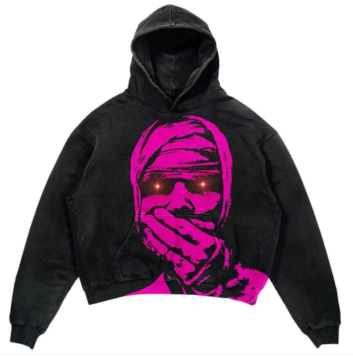 Новый худи skeleton в стиле Faith Over Fear - готический Harajuku Y2K взрыв принт толстовка для мужчин