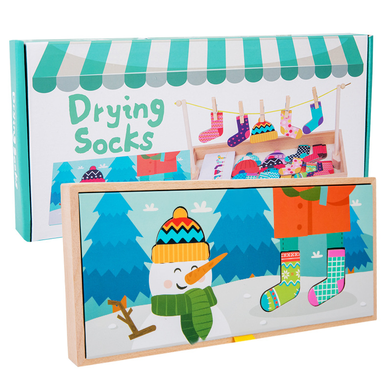 Montessori Children's Early Education Fun Socks Puzzle Varied Men's and Women's Dress-up Matching Interactive Play-house Educational Toys