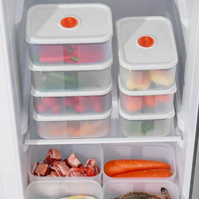 Контейнер для хранения продуктов в холодильнике с крышкой-пресервером для предотвращения передачи запахов, пригоден для холодильника и микроволновки