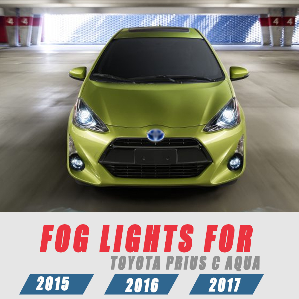 Aplicable a Toyota Prius 15 16 17 años de luz de niebla delantera luz de barra nuevo conjunto de luces de choque Prius