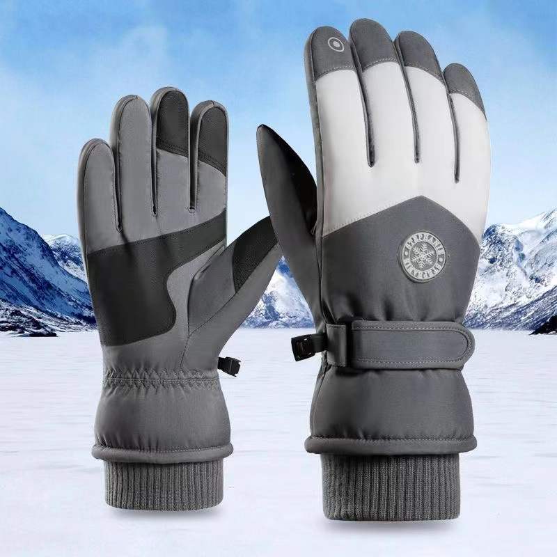 LZW圆标滑雪男款灰白