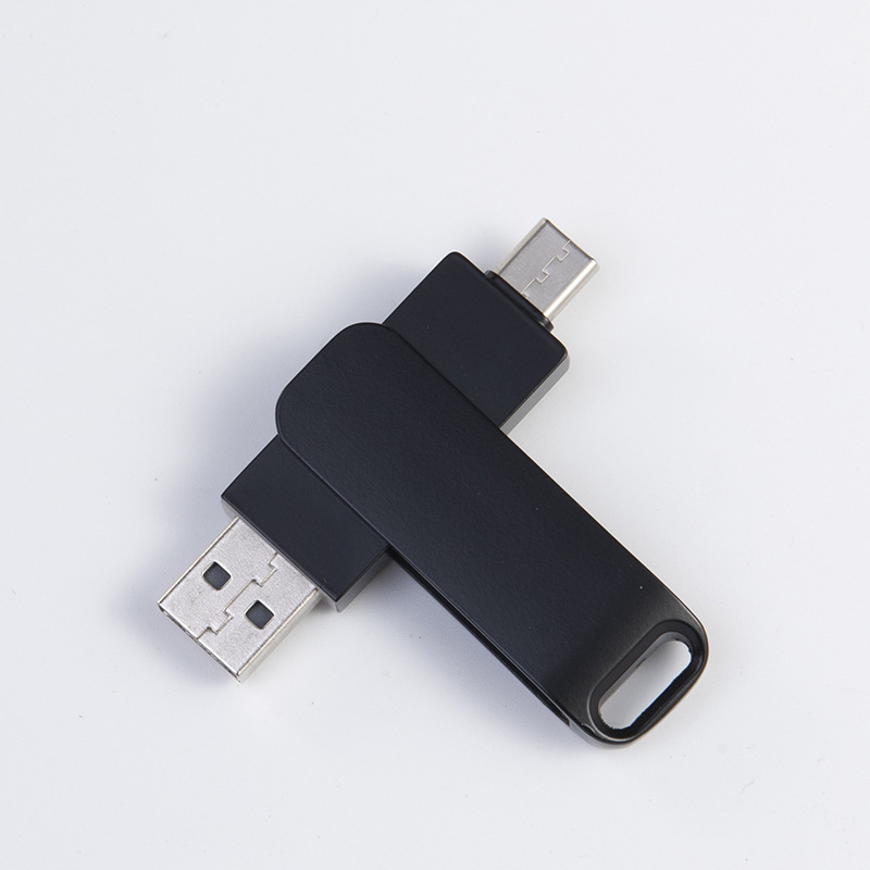 工場卸売 U ディスク大容量カスタマイズされた携帯電話とコンピュータ兼用 128 グラム金属回転タイプ c U ディスク usb|undefined