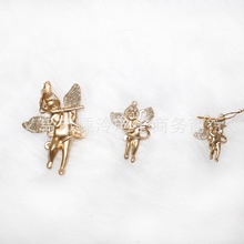圣诞挂件4/包大中小号天使挂件拉琴天使吹箫天使金粉翅膀装饰品