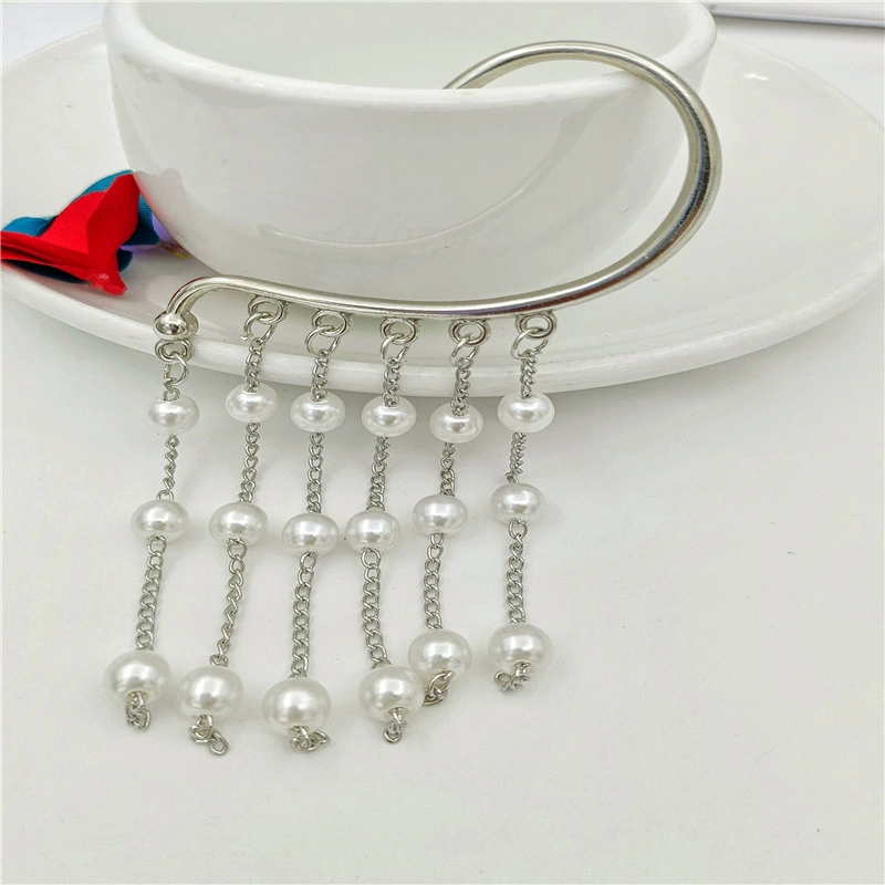 (Граница торговля), длинные серьги, изысканные клипсы для ушей, бусины жемчуг, аксессуар, стиль высокого качества, стиль лёгкой роскоши