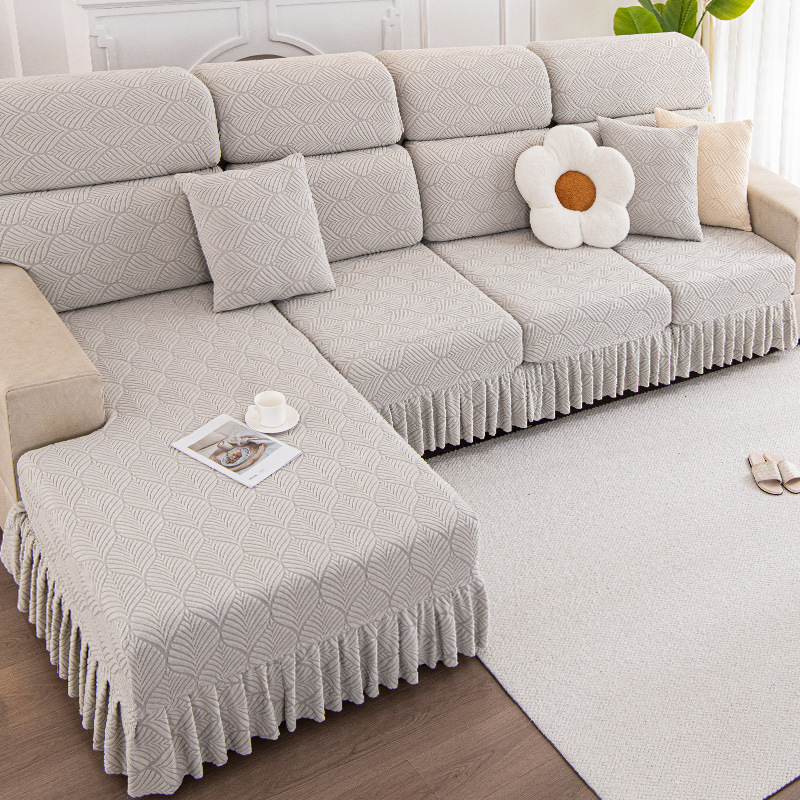 Funda de sofá universal todo incluido cuatro estaciones falda universal nuevo simple elástico antideslizante tela sofá a prueba de polvo ..