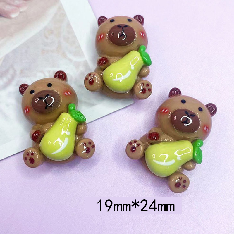 Nuevo cuero de tarjeta de dibujos animados, accesorios de resina de bricolaje de frutas, pegamento de crema, parche de carcasa para teléfono móvil, hebilla de zapatos, accesorios para el cabello, parche para refrigerador