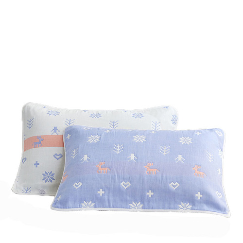 Baihua Towel】Manufacturer wholesale Taobao one-piece satin six-layer gauze pillow towel for adults, one pair