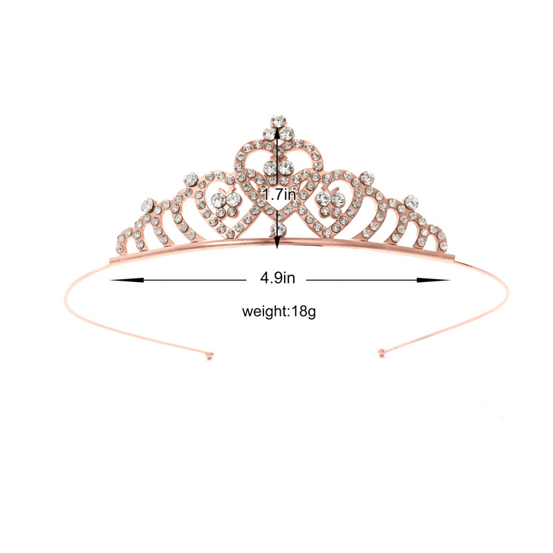 Diadema con Corona de Princesa Infantil de Metal Galvanizado para Cumpleaños y Fiestas image 46