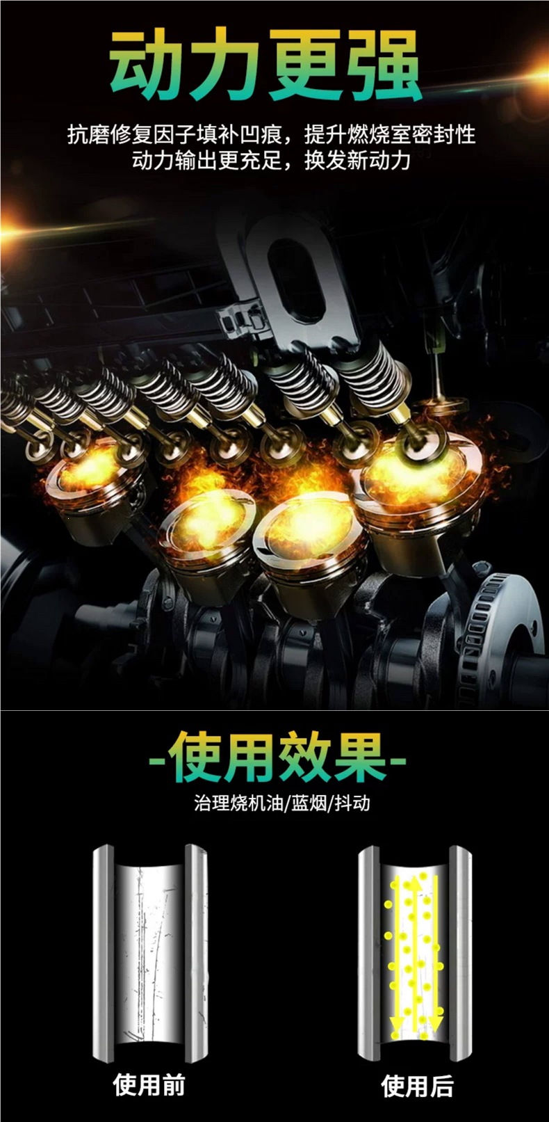 Car Engine Repair Agent, Noise Reduction, Vibration Prevention, Powerful Anti-Oil Burning, Anti-Wear Protection, Oil Additive