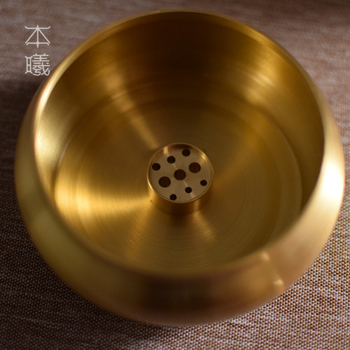 Brass gourd string incense incense holder Chinese Zen style agarwood coil incense bracket incense burner incense accessory utensils