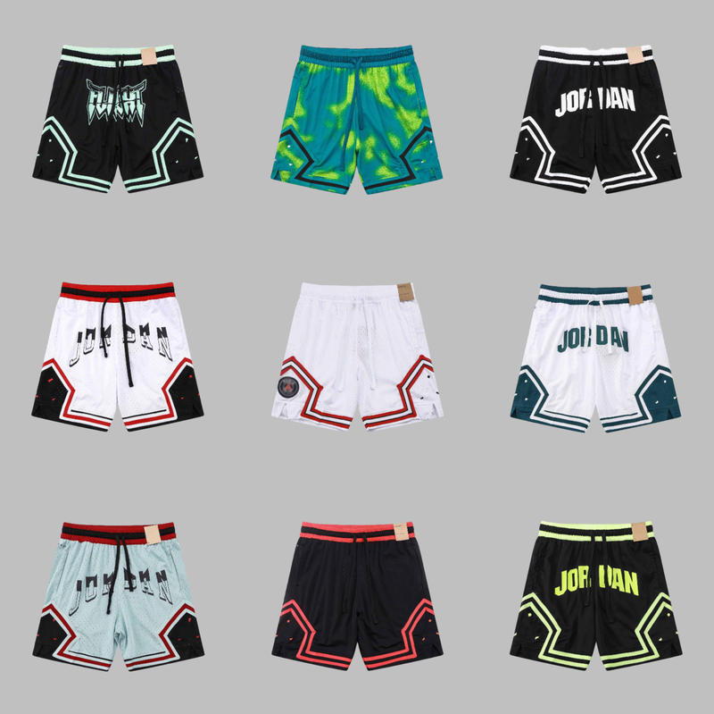 Trendy Brand Flying Man American-Style Basketball Shorts for Men, Sports Shorts Below the Knee, Casual Quick-Dry Beach Breathable Shorts, Factory Direct Sale