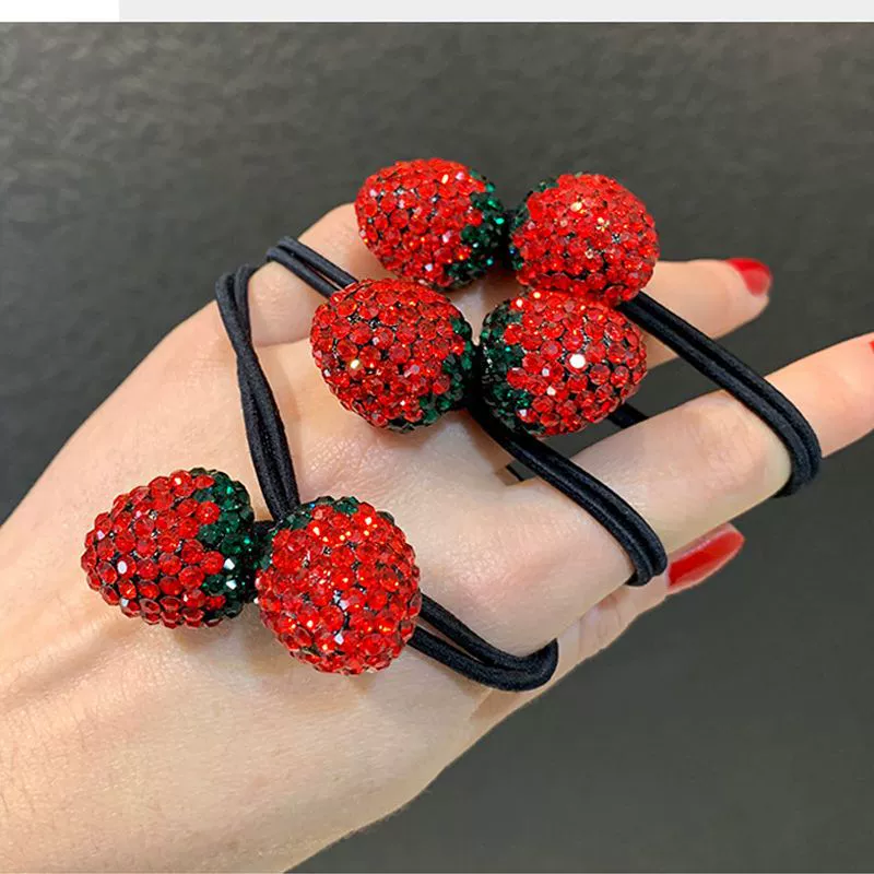 Малиновый шнур для волос бриллиантовый круг для волос женский резиновый шарик с мячом высокой упругой круг для волос сверло сверло, заполнено один оптовый производитель