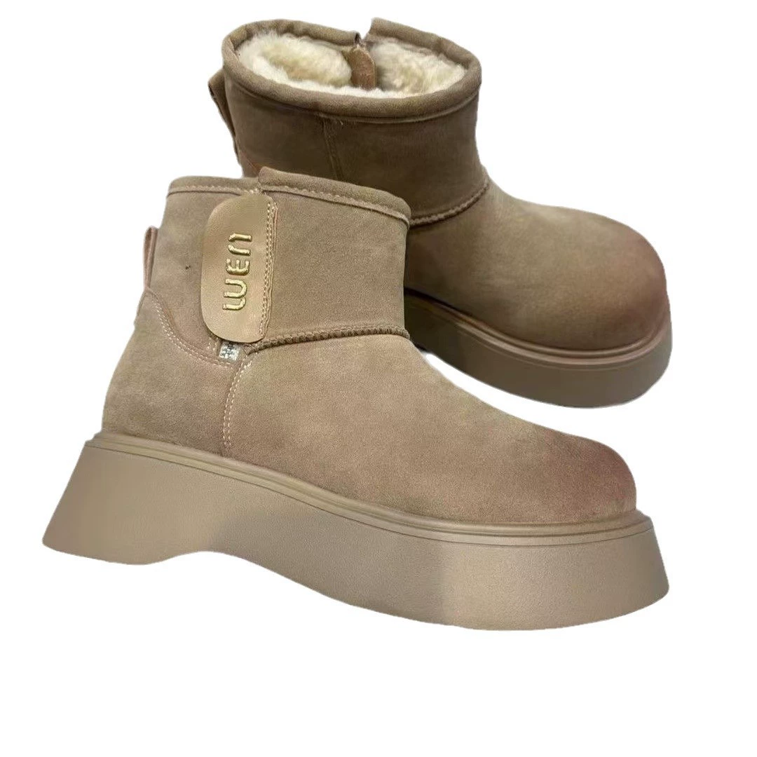 Matte winter keep warm low boots