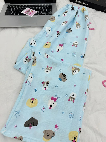 Trousers - Blue-bottomed star dog