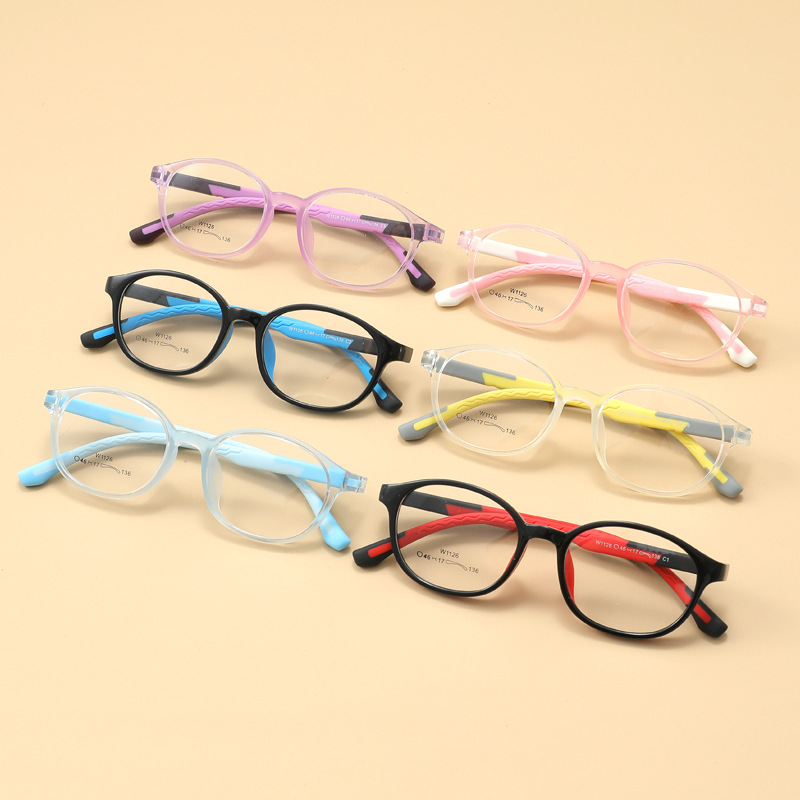 兒童硅膠眼鏡框雙色包膠PPSU親膚材質男女同款學生眼鏡架批發1126