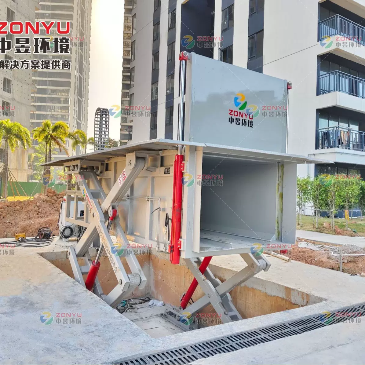 县城小区环卫垃圾站配套10方水平地埋式垃圾压缩式中转站 价格